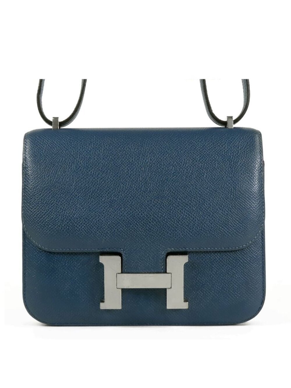 Hermes Constance 3 Mini Verso Blue Agate Grimuet Silver Epsom Swift Shoulder Bag